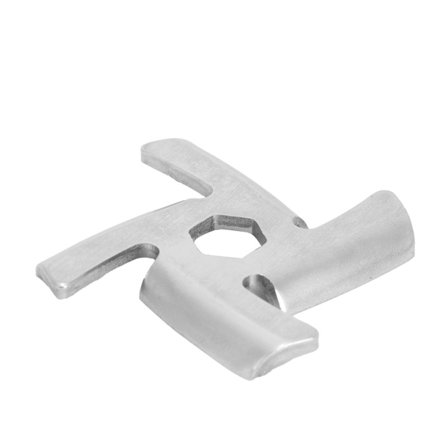 Udskiftningstilbehør til krydsslibeplade i rustfrit stål til elektrisk kødhakker og kødkværn