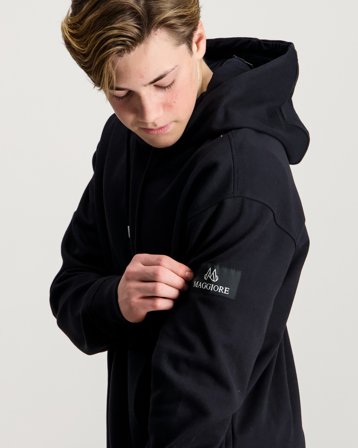 MAGGIORE Double Knit Hoodie Czarny Bluzy z kapturem Chłopiec - Kids Brand Store