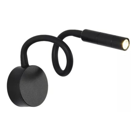 Vægmonteret læselampe med fleksibel svanehals