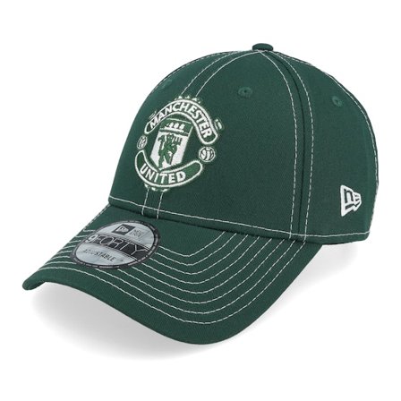 New Era - Football Green adjustable Czapka Z Daszkiem - Manchester United Contrast Stitch 9FORTY Dark Green Adjustable @ Hatstore