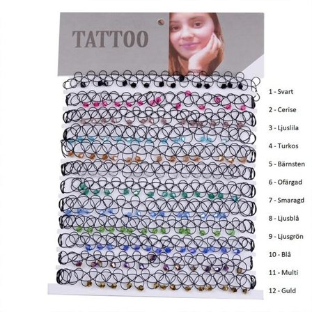 Choker - Tattoo - Bead - Choose your colour