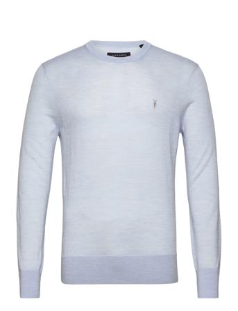 Mode Merino Crew Strikkegenser M. Rund Krage Blå AllSaints*Betinget Tilbud