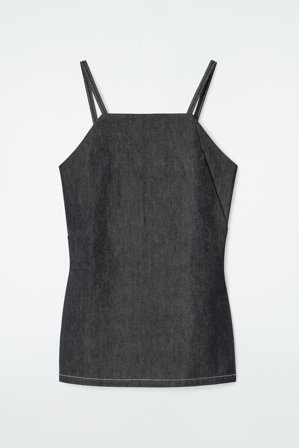 COS Damen Sleeveless Raw Denim Top - Blau