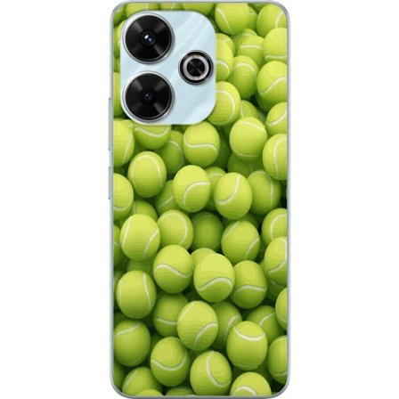 Kompatibelt Mobildeksel til Xiaomi Xiaomi Redmi 13 Mønster av grønne tennisballer i høy detalj, sporty motiv med repetisjonstekstur og sterke farge