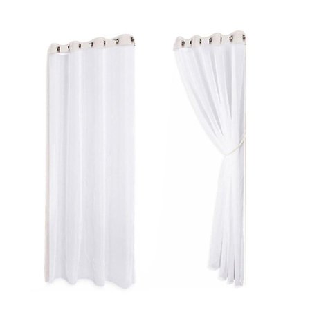 2 stk. Udendørs Gardin Til Terrasse Aftagelig Til Nem Vandafvisende Sheer Gardin Til Veranda Have Pavillon
