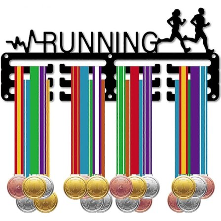 Medaljeholder for løping, Medaljehenger, Medaljestativ, Display for maraton, sport, metall, veggmontert, små utmerkelser, jern, merker, løping (FM...