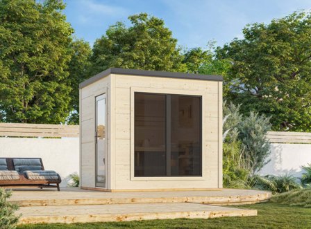 Palmako Grace Bastu 5,7 m², Invändig 5,3 m², obehandlad, Pooler & utebad