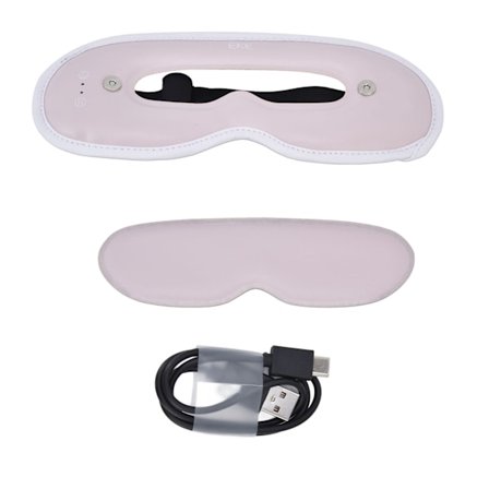 Ögonmassageapparat med värme Smart ögonmassage 3 växlar Uppvärmning Ögonmask för hemresor Avslappnande Rosa