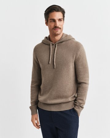 GANT Herren Hoodie mit Kaschmiranteil (L) Beige