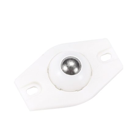 Set med 8 vita självhäftande rostfria mobila baser med hjul