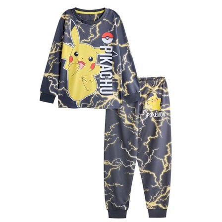 Pokemon Pojkar Pikachu Långärmad Pyjamas Set 13-14 År B