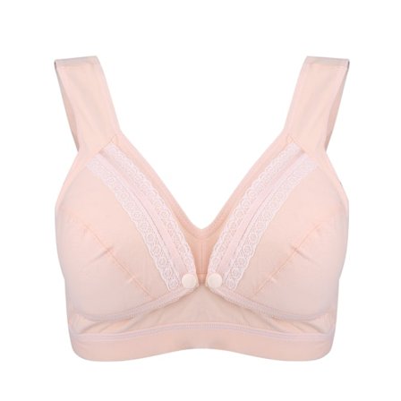 Bomullsgravid Amme-BH:er Forhindrer Henging Undertøy for Gravide Kvinner (Beige M)