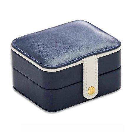 Typ A PU Läder Portabel Rese Smyckeskrin Dubbla Lager Ring Örhängen Organizer Fodral