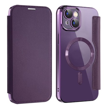 AMORUS iPhone 15 Cover with MagSafe - Dark Purple