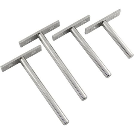 4-delt flytende skjult hyllebrakett T-formet veggmontert hylle