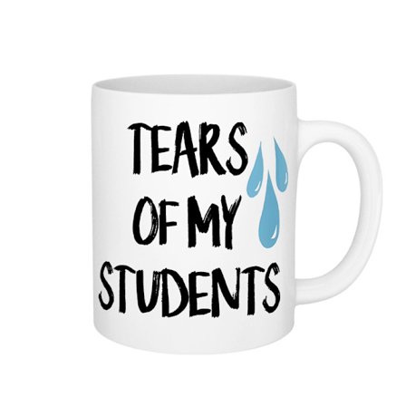 Morsom Lærerkopp – 350 ml Keramisk Kaffekopp, "Mine Elevers Tårer" Design, Hylende Morsom for Lærere