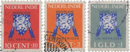 Hollandsk Ostindien 1941 - NVPH 290-292 - Stemplet