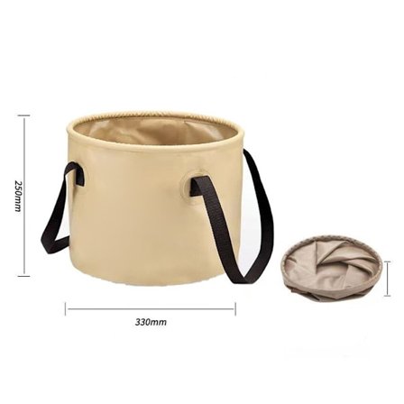 10/20L sammenfoldelig rund spand Udendørs Vandreture Bærbar