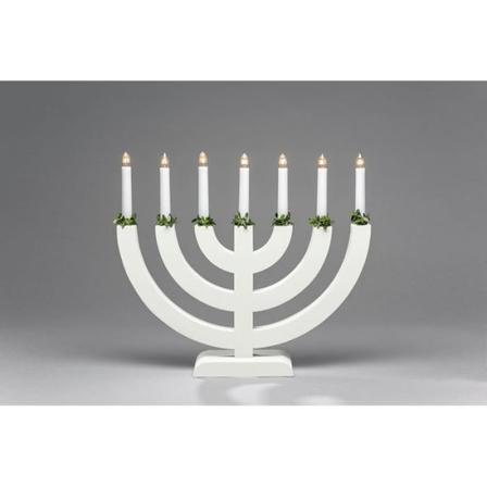Konstsmide 3987-219 Lysestake hvit, 7 lys, Belysning