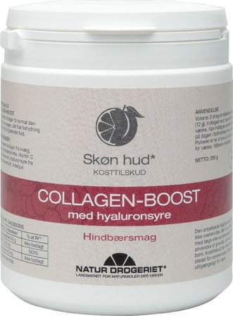 Natur Drogeriet Collagen-Boost med hyaluronsyre – hindbærsmag 350 g, Helse & Madvarer, Kollagen, Kollagenpulver