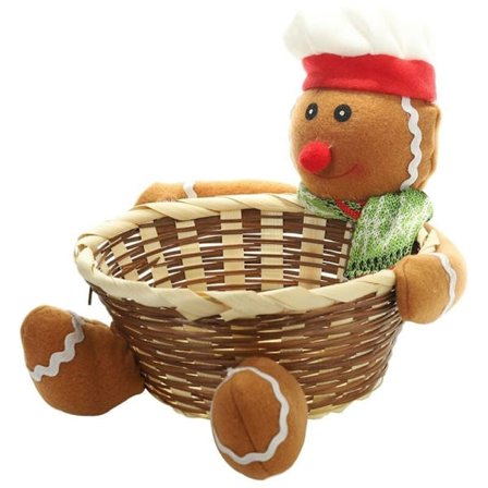 Julgodis Korg Förvaringsbehållare Dekoration Jultomte Festdekor Gåva - C