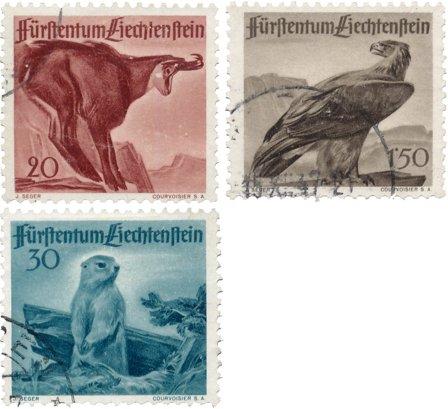Liechtenstein 1947 - MICHEL 253/255 - Stemplet