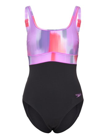 Womens Shaping Contour Eclipse Printed 1 Pc Black Speedo