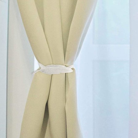 2 kpl verhonpidikettä, magneettiset magneettiverhonpidikkeet, verhonpidikkeet ikkunan seosverhopidikkeet verhoille hopealehdet