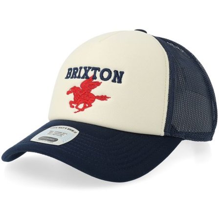 Brixton - Vit trucker Keps - Pegasus White Cap/Navy A-Frame Foam Trucker @ Hatstore