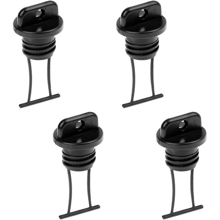 4 stk. Universal sorte plast kajakk jolle kano båt skrog gjenge dreneringsplugger kajakk tilbehør