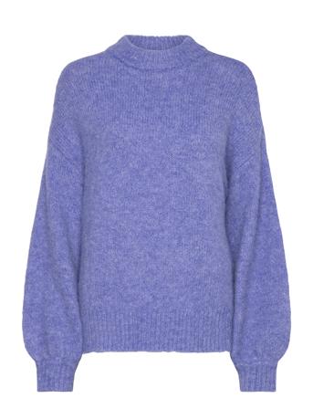 Patrisia Solid Knit Pullover A-View Blue