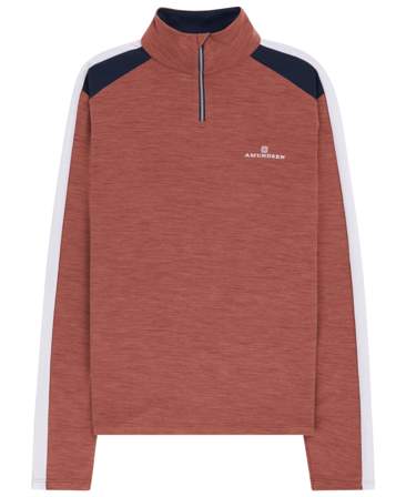 Amundsen 5Mila Half Zip Mens Terra Red/Stripe