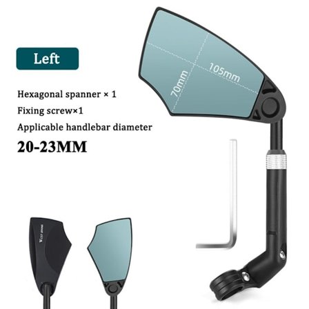 1 PC Cykelspejl Elcykel Bakspejl VENSTRE VENSTRE