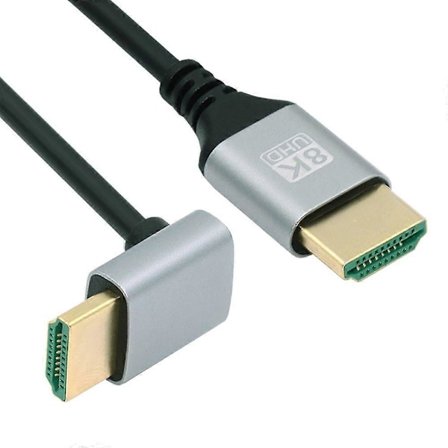 Typ A HD-028-DN-0.5M HDMI 2.1 Kabel Vinklad 90-Graders Typ-A Hane till Hane 8K HDTV Ultra Slim Sladd