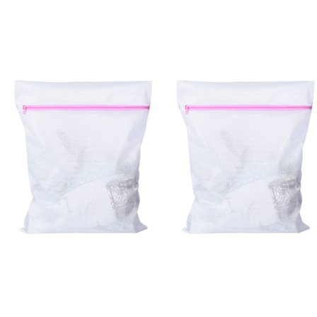 2 stk. vasketøjsposer 60x60cm vasketøjspose i mesh stor vaskenet med lynlås vasketøjsposer vaskenet til maskine