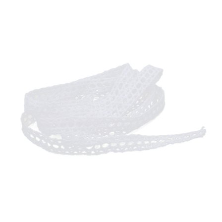 Blonderibbon i bomuldsgarn 20 meter hvid hul dekorative tilbehør til DIY tøj gavedekoration