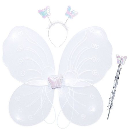 Børne sommerfugle pandebånd Wings Prinsesse kostume sæt 08 08