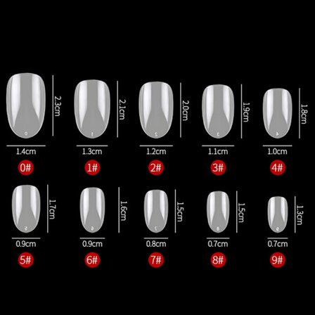 500 st Short Ellipse Full Cover False Nail Tips Acrylic Gel Ma