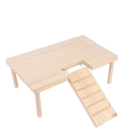 Stor Hamster Lege Træ Platform Stående Træ Lege Gym