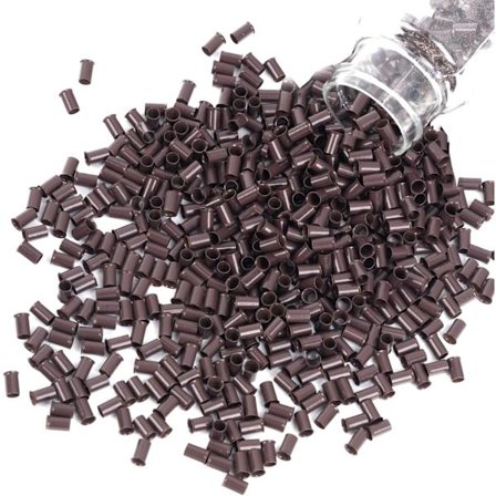 Mordely 3,4 mm Microlink Beads Icke-silikonkopparrör Pärlor Lås Micro Link Ring för hårförlängning (1000st)