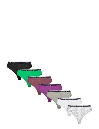 Modern Thong 7Pk Stringtruse Undertøy Multi/mønstret Calvin Klein*Betinget Tilbud