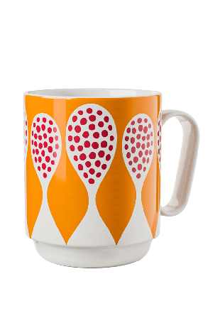 Design House Stockholm Birds 1967 Mug Glas Orange 9,5X8