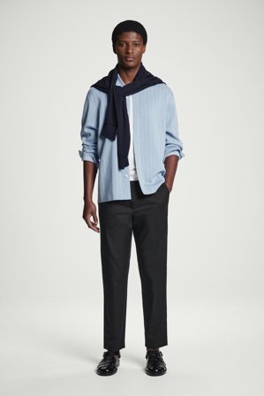 COS Twill Tapered Trousers in Black - Men