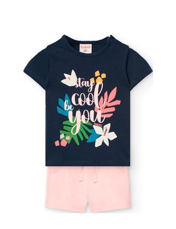 Set Knit Navy Boboli