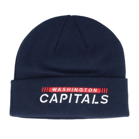Fanatics - NHL Blauw cuff Beanie - Washington Capitals Authentic Pro Game&Train Knit Athl Navy Cuff @ Hatstore