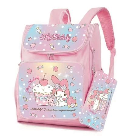 Ny Sanrio-serie tegneserie student ryggsekk Kitty Kuromi anime student skoleutstyr stor skoleveske med veske - Perfet 2 30*14*38cm 2