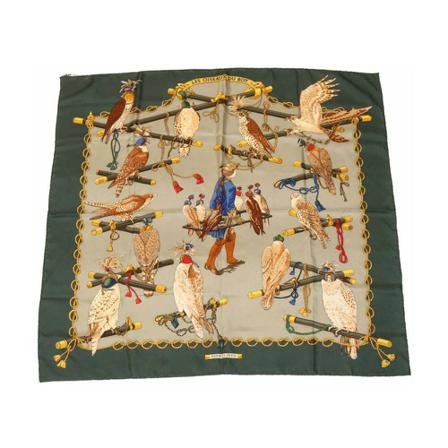 Hermès Vintage Scarves Grøn, Dame Vintage Accessories, Størrelse: ONE Size