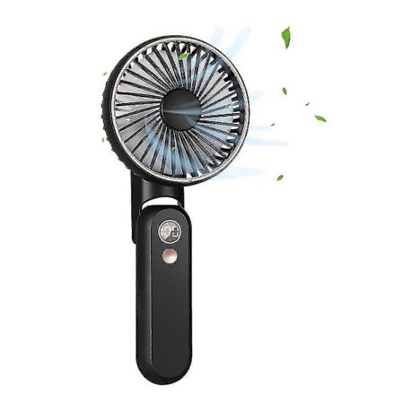 Handhållen fläkt, 5 vindhastigheter och 180° hopfällbar miniflakt med 2500mAh batteri, USB handhållen fläkt fickfläkt för resor kontor (Fww)
