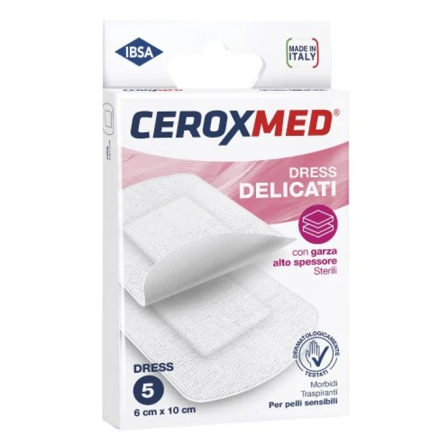 Ceroxmed Compresse Dress Cerotti Delicati 6x10 cm 5 Pezzi