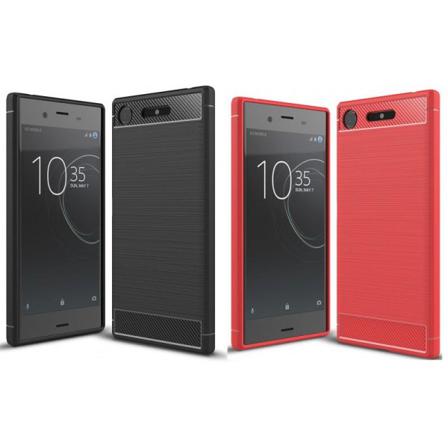 Xperia Xz1 Stöttåligt Stötdämpande Skal Slimcarbon Svart